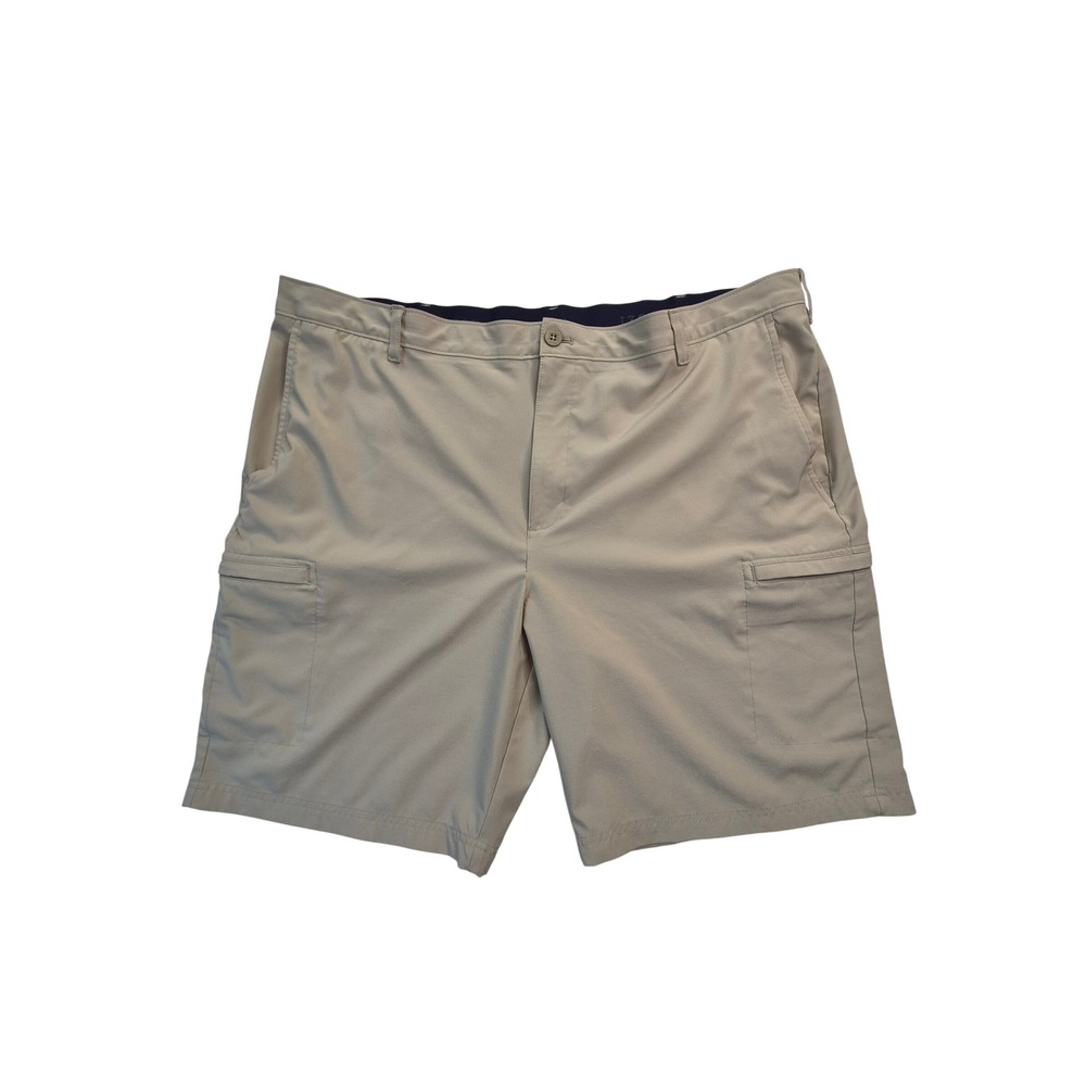 IZOD Golf Cargo Shorts Mens 44 Khaki Performance Stretch‎ Lightweight